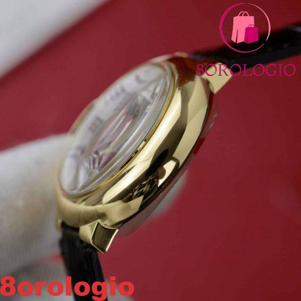 Cartier Ballon Bleu Oro Giallo Quadrante Bianco Pelle Replica 36mm Orologio - immagine 6