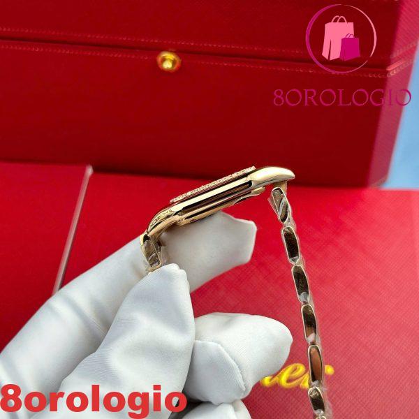 Cartier Panthère Donna Oro Rosa Quadrante MOP Lunetta con Diamanti Migliore Replica AF 27mm X 36mm Orologio - immagine 7