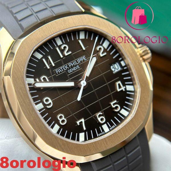 Patek Philippe Aquanaut 5167R-001 Oro Rosa Versione Modificata Quadrante Marrone + Lancette + Movimento Super Clone Migliore Replica 40.8mm Orologio - immagine 11