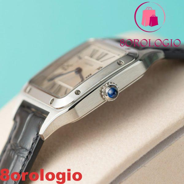 Cartier Santos Dumont WSSA0023 Acciaio Quadrante Argento Cinturino in Pelle Replica BVF 38mm X 27.5mm Orologio - immagine 6