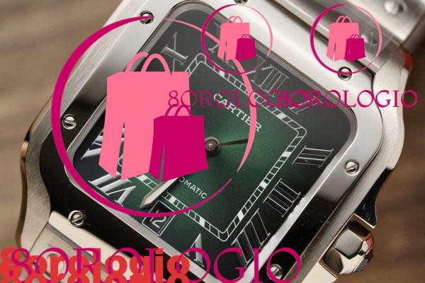Cartier Santos Modello Grande Quadrante Verde Miglior Replica BVF 39.8mm Orologio - immagine 7