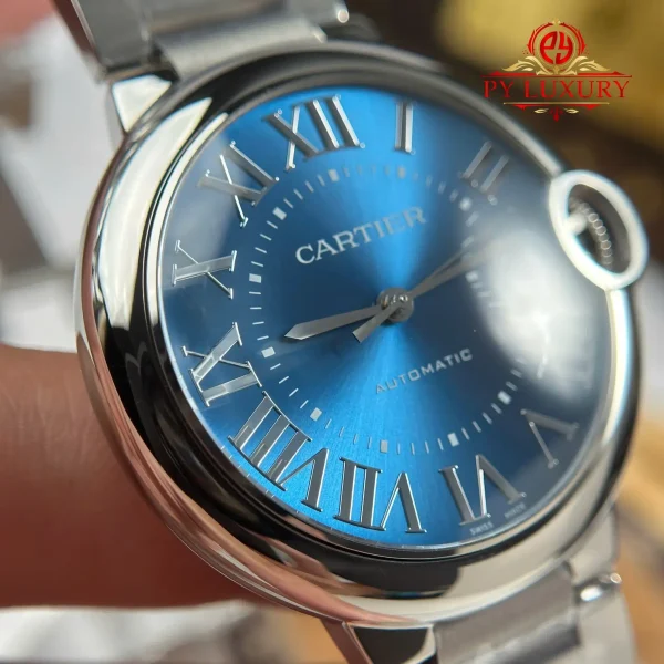 Cartier Ballon Bleu De Cartier Acciaio Quadrante Blu Replica Migliore AF 40mm Orologio - immagine 10