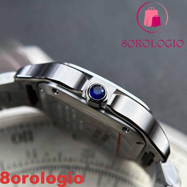 Cartier Santos WSSA0029 Quadrante Bianco Modello Medio Replica BVF 35.1mm Migliore Orologio - immagine 7