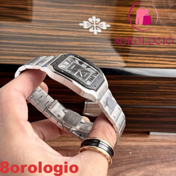 Cartier Santos WSSA0037 Quadrante Grigio Modello Grande Migliore Replica BVF 39.8mm Orologio - immagine 6