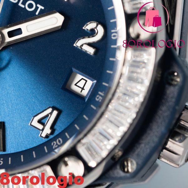 Hublot Big Bang One Click Steel Blue Pavé CZ Stones Replica 39mm Orologio - immagine 7