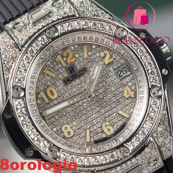 Hublot Big Bang One Click Acciaio Full Pavé Diamanti Naturali Migliore Replica 39mm Orologio - immagine 8