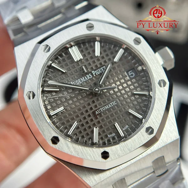 Audemars Piguet Royal Oak 15450ST Quadrante Grigio Bracciale in Acciaio Migliore Replica APS Factory 37mm Orologio - immagine 9