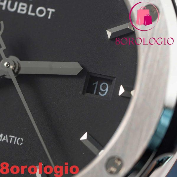 Hublot Classic Fusion Titanium Quadrante Nero Migliore Replica JJF 42mm Orologio - immagine 7