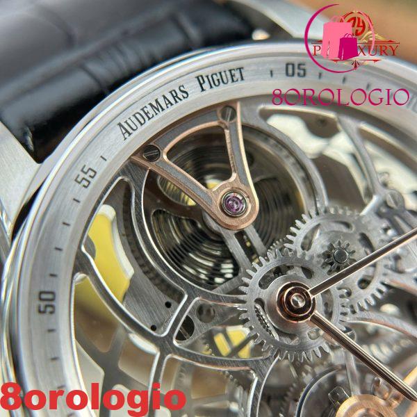 Audemars Piguet Code 11.59 26600CR lunetta interna color argento cinturino in pelle nera 1:1 miglior replica APPF 41mm Orologio - immagine 9