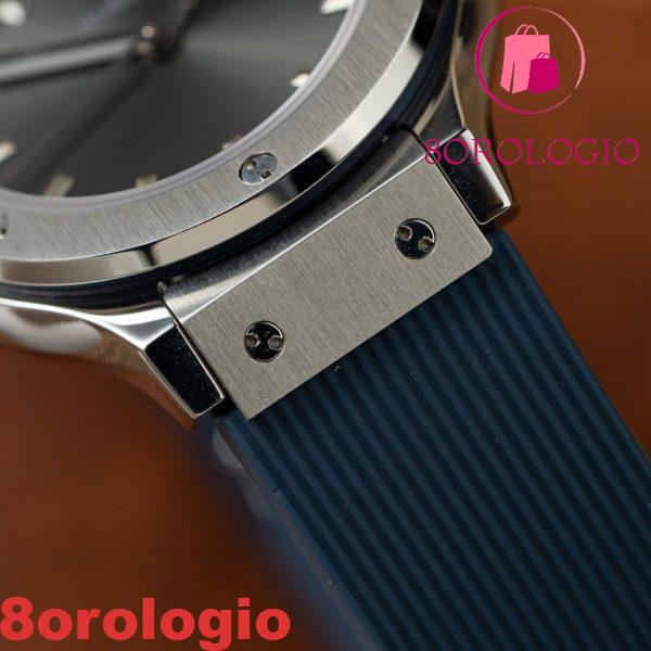 Replica Orologio Donna Hublot Classic Fusion Titanio Quadrante Grigio Gomma 33mm Orologio - immagine 7