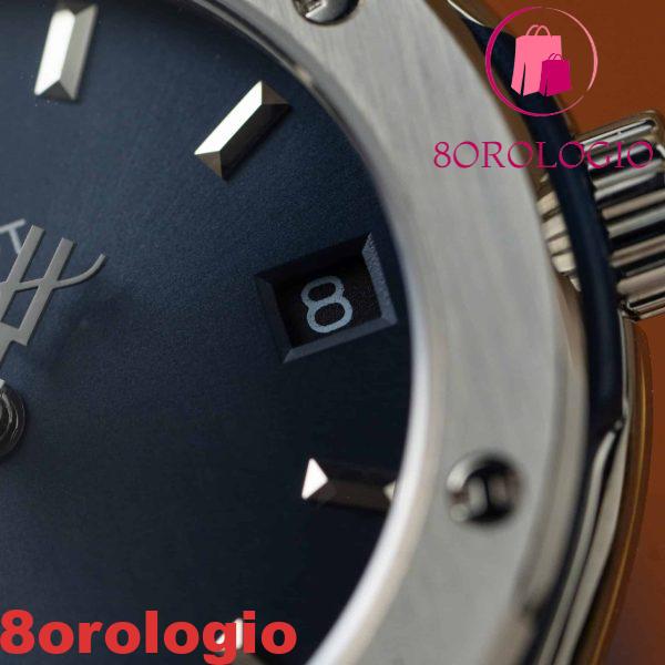 Replica Orologio da Donna Hublot Classic Fusion in Titanio Quadrante Blu Navy Pelle 33mm Orologio - immagine 7