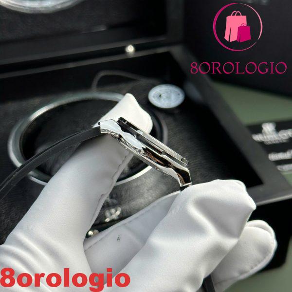 Replica Orologio Donna Hublot Classic Fusion Titanium Pavé Quadrante Nero Cinturino in Pelle 33mm Orologio - immagine 6