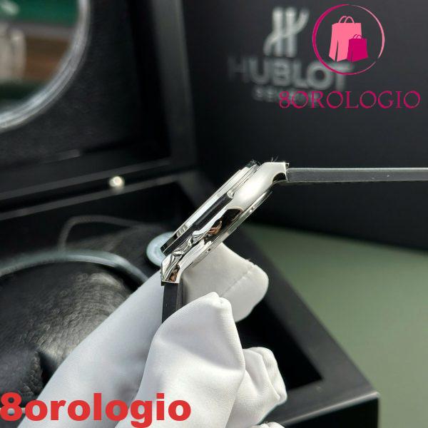 Hublot Classic Fusion Titanium Pavé Quadrante Grigio Cinturino in Pelle Donna Replica 33mm Orologio - immagine 6
