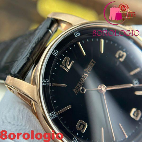 Audemars Piguet Code 11.59 Automatic 15210OR Quadrante Nero Cinturino in Pelle 1:1 Miglior Replica APSF 41mm Orologio - immagine 8
