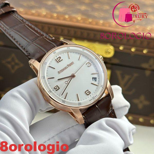 Replica Audemars Piguet Code 11.59 Automatic 15210OR Quadrante Bianco Cinturino in Pelle 1:1 Migliore APSF 41mm Orologio - immagine 10