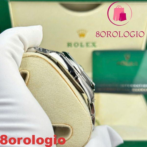 Replica Rolex Datejust 126200-0024 Quadrante Verde Menta Lunetta Liscia Bracciale Oyster VSF Miglior Replica 36mm Orologio - immagine 6