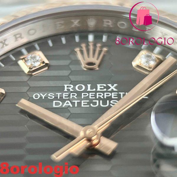 Replica migliore Rolex Datejust 126231 Two Tone Grey Motif Diamond Dial Jubilee 1:1 VSF 36mm Orologio - immagine 8