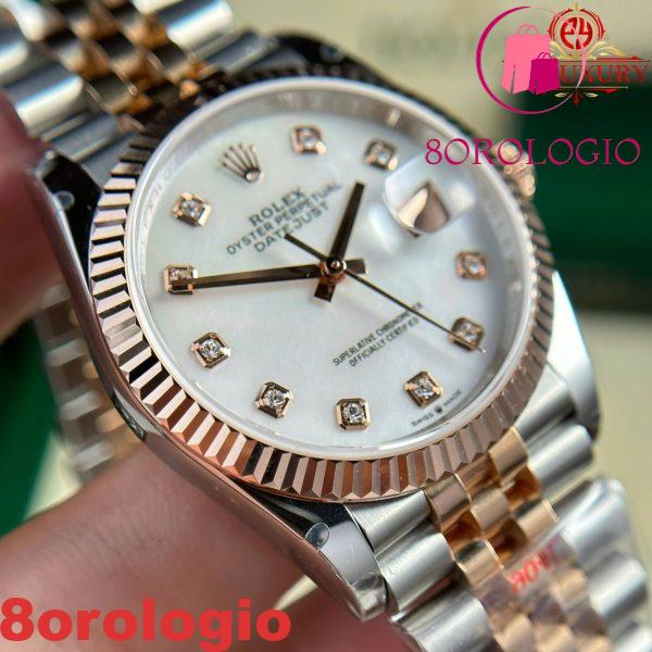 Replica Rolex Datejust 126231-0021 Bicolore Quadrante MOP Oro 10K Migliore Replica 36mm Orologio - immagine 10