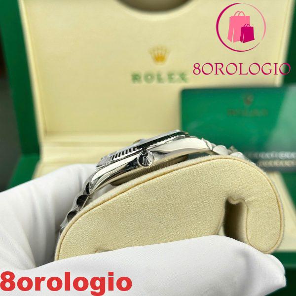 Replica Rolex Datejust 126234-0025 Quadrante Bianco con Indici Romani Jubilee 1:1 VSF 36mm Orologio - immagine 7
