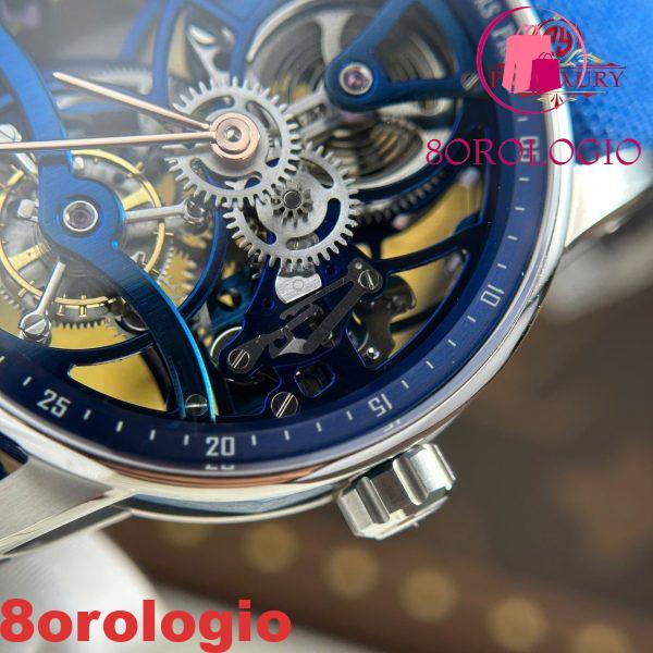 Audemars Piguet Code 11.59 Tourbillon Openworked 26600NB Cinturino in Tessuto Blu Elettrico 1:1 Migliore Replica APPF 41mm Orologio - immagine 8