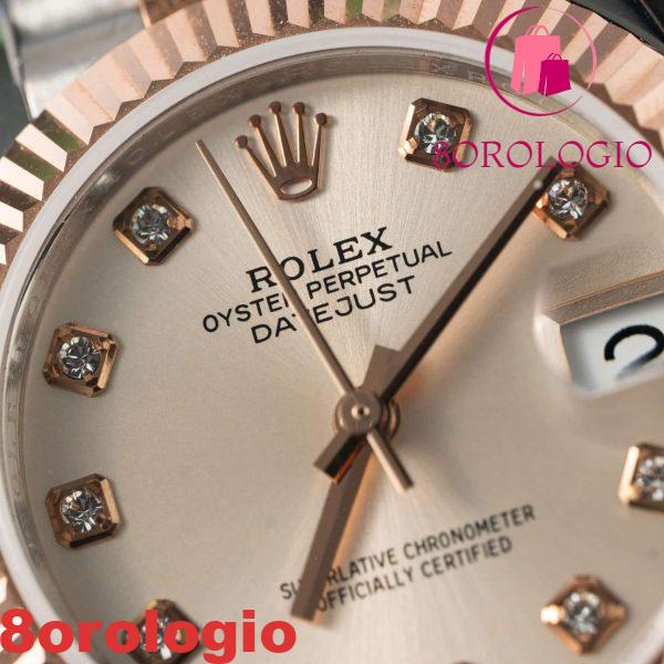 Rolex Datejust 278271 Quadrante Sundust Bicolore 10K Oro Rosa Avvolto Jubilee Migliore Replica 31mm Orologio - immagine 8