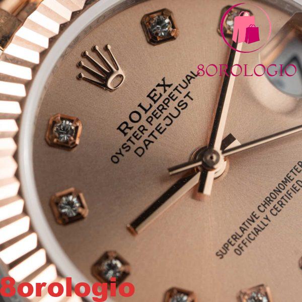 Replica migliore Rolex Datejust 278271 Bicolore Oro 10K Rivestito Quadrante Rosa con Diamanti Jubilee 31mm Orologio - immagine 9