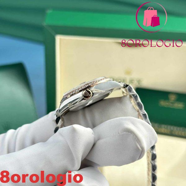 Replica Rolex Datejust 278381RBR-0016 Bicolore Oro Rosa Quadrante Argento Ghiera con Diamanti Jubilee 31mm Orologio - immagine 7