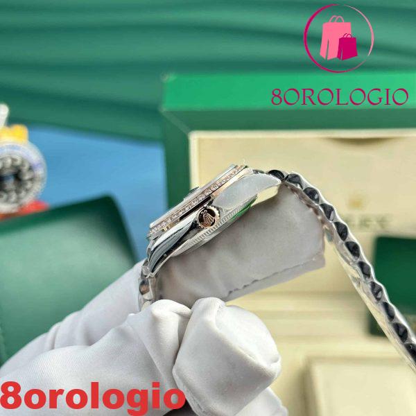 Replica Rolex Datejust 278381RBR-0020 Bicolore Quadrante Viola Romani Ghiera Diamanti Jubilee 31mm Orologio - immagine 7
