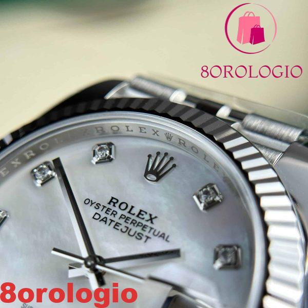Rolex Datejust 41 126334 Quadrante bianco in madreperla con diamanti Jubilee Migliore replica Clean Factory Orologio - immagine 9