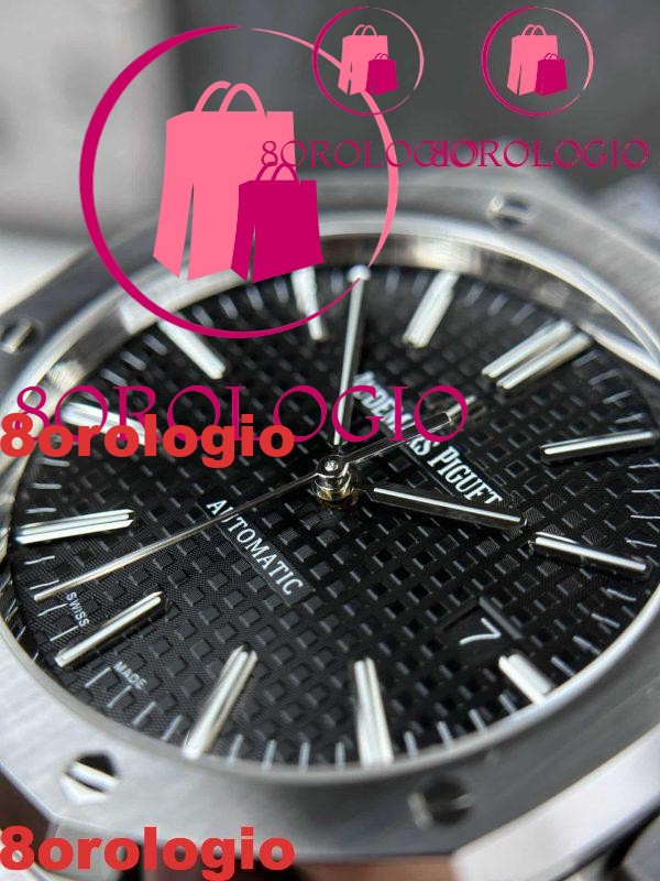 Audemars Piguet Royal Oak 15400ST Quadrante Nero Miglior Replica APS Factory 41mm Orologio - immagine 9