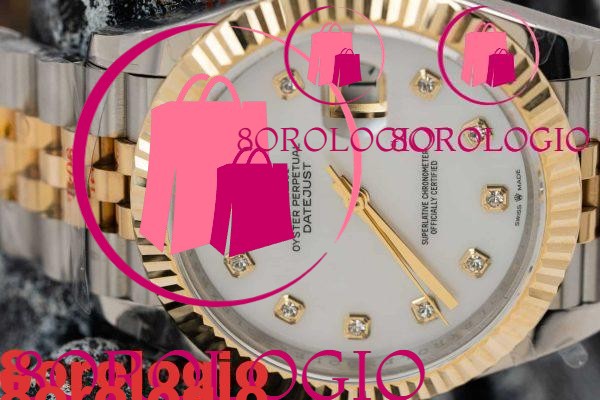 Rolex Datejust Due Toni 10K Oro Giallo Replica Quadrante Bianco MOP Jubilee 31mm Orologio - immagine 7
