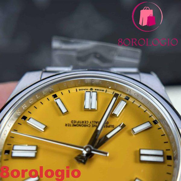 Rolex Oyster Perpetual 124300 Quadrante Giallo Replica di Alta Qualità Clean Factory 41mm Orologio - immagine 8