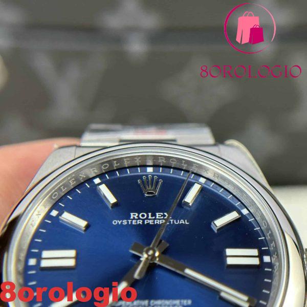 Rolex Oyster Perpetual 41 124300 Quadrante Blu Replica Migliore Clean Factory 41mm Orologio - immagine 9