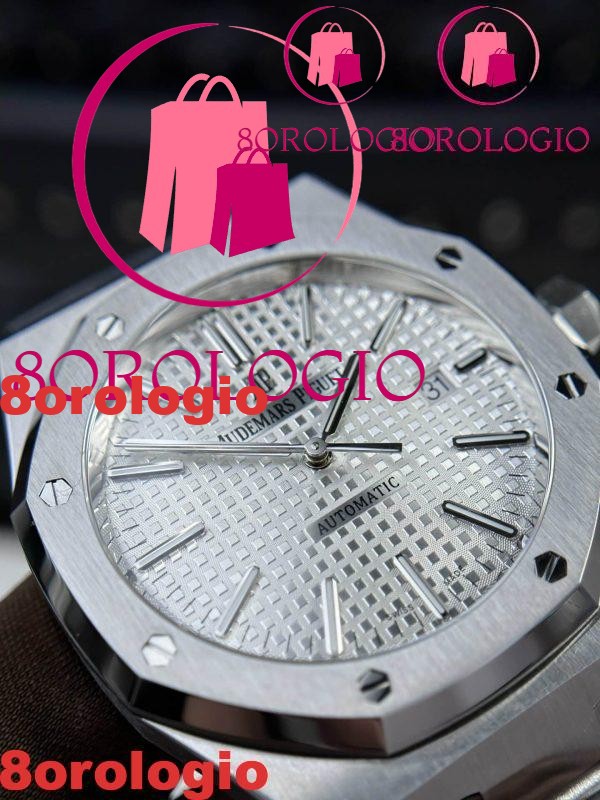 Audemars Piguet Royal Oak 15400ST Quadrante Bianco Acciaio Migliore Replica Fabbrica APS 41mm Orologio - immagine 8