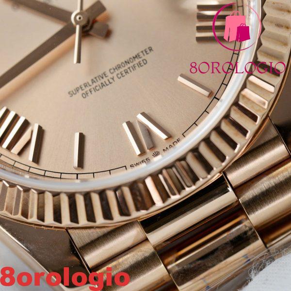 Rolex Day-Date 228235 Quadrante Rosa Romano 18K Gold Wrapped Miglior Replica V3 GMF 40mm Orologio - immagine 6