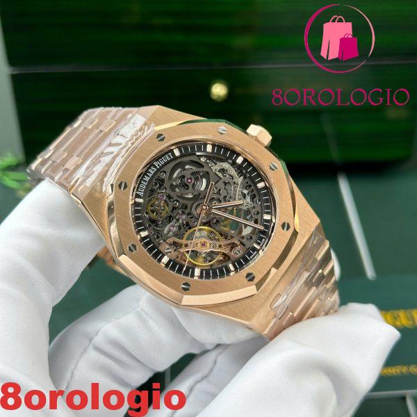 Audemars Piguet Royal Oak 15407OR Quadrante Scheletrato in Oro Rosa Replica Migliore 1:1 THB 41mm Orologio - immagine 10
