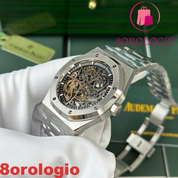 Audemars Piguet Royal Oak 15407ST Quadrante Scheletrato Openworked 1:1 Migliore Replica THB 41mm Orologio - immagine 10