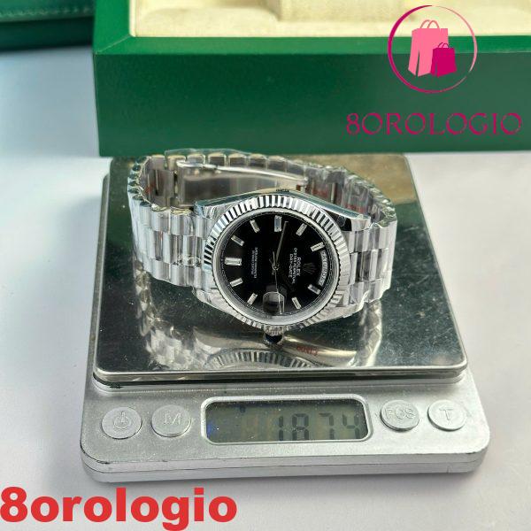Rolex Day-Date 228239 Quadrante Nero Baguette 187g Replica Super Clone QF 40mm Orologio - immagine 8
