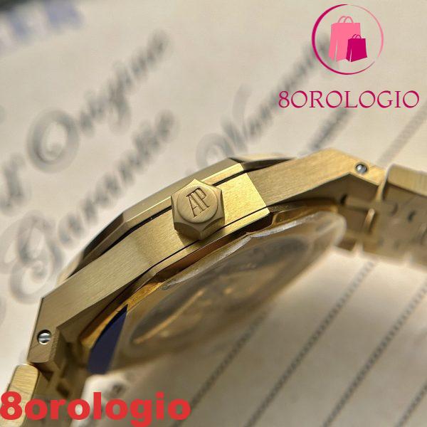 Replica Audemars Piguet Royal Oak 15450BA Oro Giallo Quadrante Blu IP Factory 37mm Orologio - immagine 6
