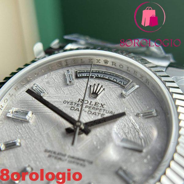 Rolex Day-Date 40 Quadrante Meteorite Baguette 176g Migliore Replica V3 GMF 40mm Orologio - immagine 9