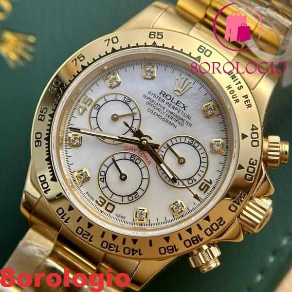 Rolex Daytona 116508 Oro Giallo 18K Rivestito Quadrante MOP Migliore Replica 40mm Orologio - immagine 9