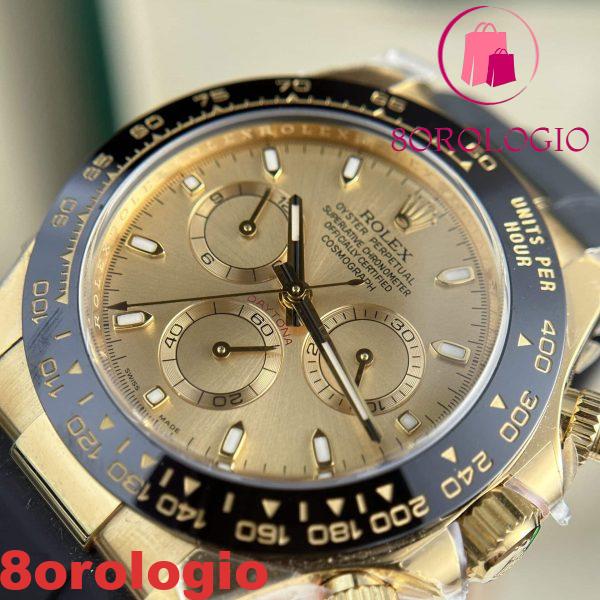 Rolex Daytona 116518LN-0042 Oro Giallo Quadrante Champagne Oysterflex Miglior Replica Clean Factory 40mm Orologio - immagine 8