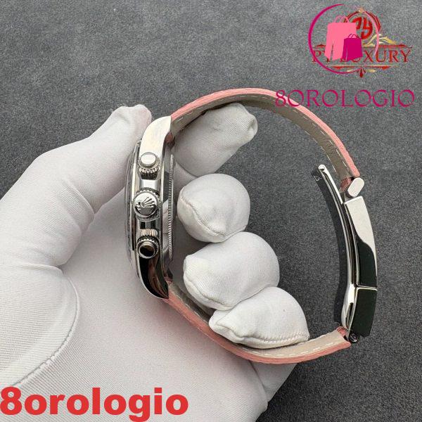 Rolex Daytona 116519 Quadrante Pink Beach MOP Cinturino in Pelle di Coccodrillo Replica Migliore 1:1 40mm Orologio - immagine 6