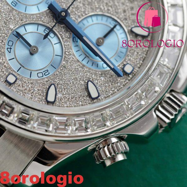 Rolex Daytona 116576TBR Custom Moissanite Bezel And Dial Oyster Bracelet 1:1 Miglior Replica 40mm Orologio - immagine 6