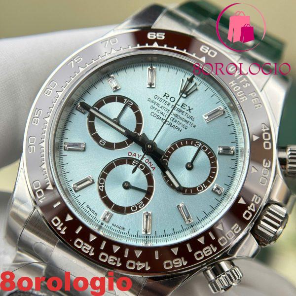 Replica Rolex Daytona 126506-0002 Platino Quadrante Iced-blue con Diamanti Clean Factory 40mm Orologio - immagine 10