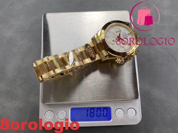 Replica di alta qualità Rolex Daytona 126508-0001 Oro Giallo Quadrante Bianco 180g QF 40mm Orologio - immagine 7