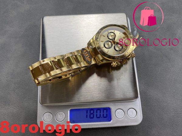 Replica Rolex Daytona 126508-0005 Oro Giallo Quadrante Dorato 180g Alta Qualità QF 40mm Orologio - immagine 7