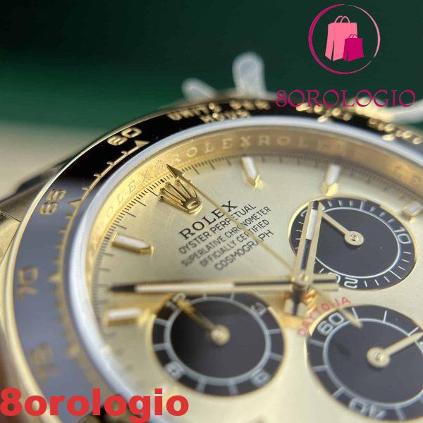 Rolex Daytona 126518 Oro Giallo Quadrante Champagne Oysterflex 142g Super Replica 40mm Orologio - immagine 9