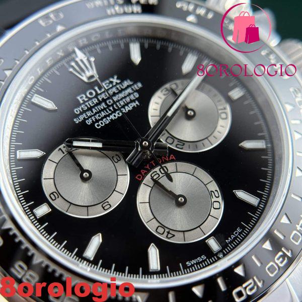 Rolex Daytona 126519LN-0002 Quadrante Luminoso Nero Brillante & Acciaio 142g Super Replica 40mm Orologio - immagine 9