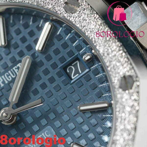 Audemars Piguet Royal Oak 15454BC Frosted Gold Quadrante Blu Migliore Replica APSF 37mm Orologio - immagine 7